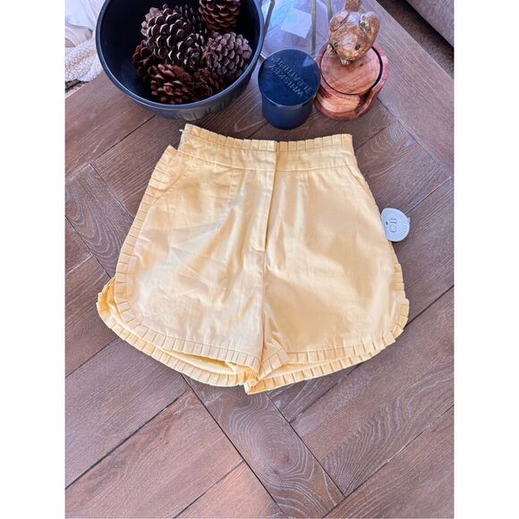 NWT Mulla Lemon Pleated Shorts Size Medium - Picture 1 of 9